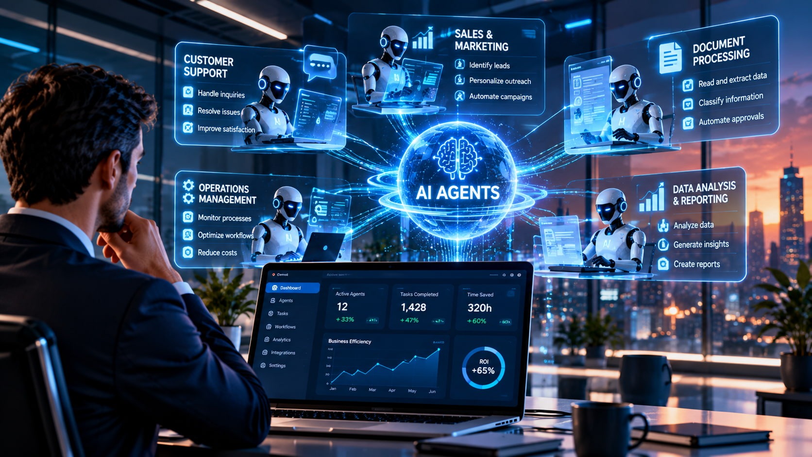 AI agents and autonomous business process automation